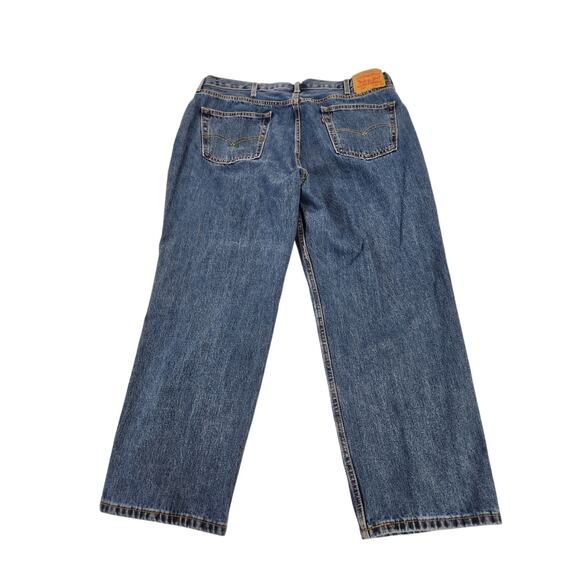 Levi's 550 Relaxed Fit Jeans 42x29 (27 actual) Medium Wash Denim Blue High Rise - Picture 2 of 8